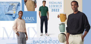 Zusammenstellung der neuen Hosen-Kollektion von MMX in verschiedenen Farben