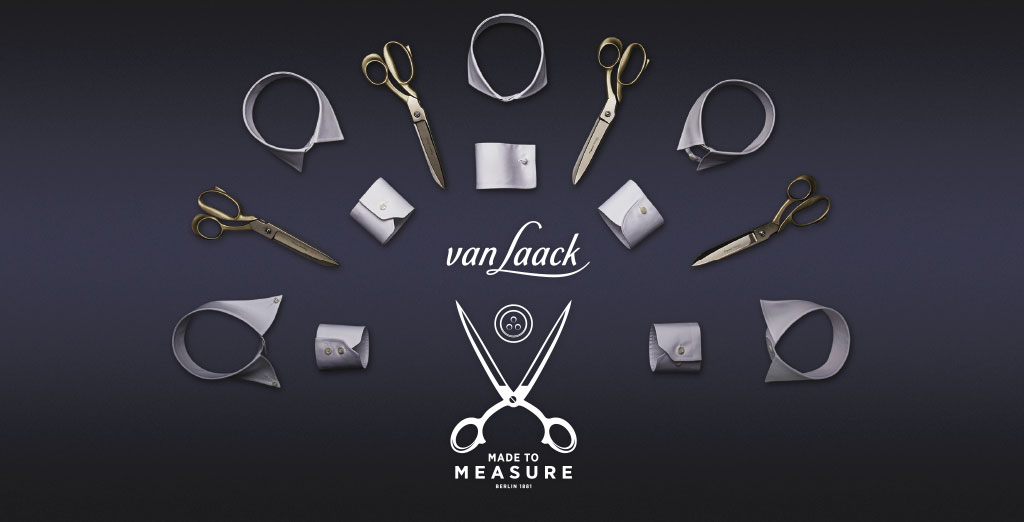 van Laack Logo mit Scheren und Hemdkragen