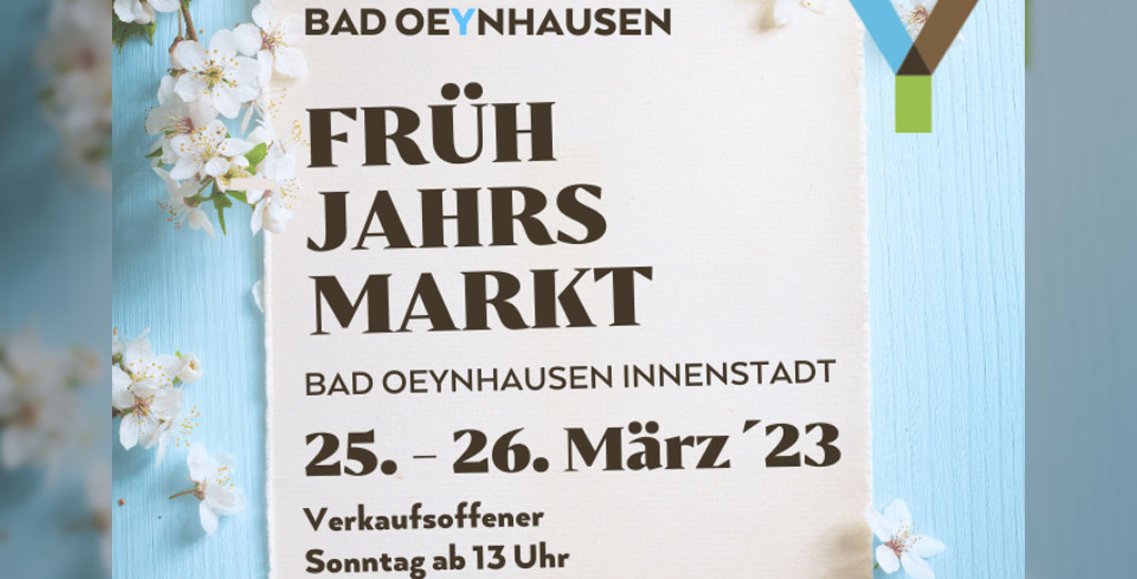 Plakat zum Frühjahrsmarkt in Bad Oeynhausen